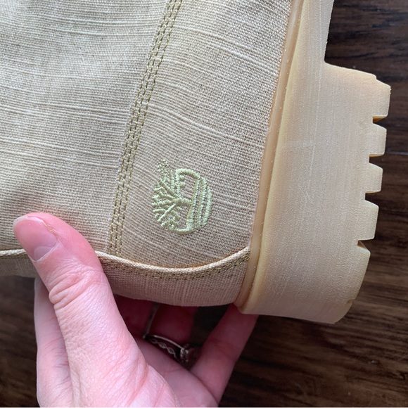 Timberland Light Tan canvas High-Top Boots - Picture 5 of 13